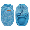 Light blue knitted dog jacket for small breeds
