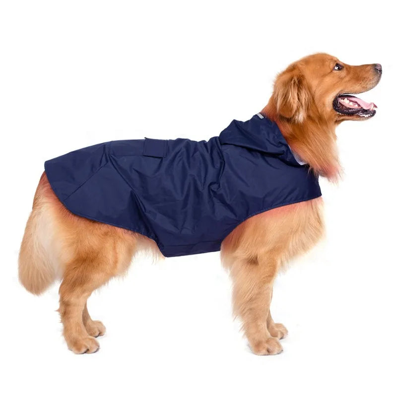 Reflective Waterproof Dog Raincoat with Hood