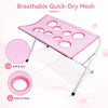 Hamac pliable en maille rose, respirant et à séchage rapide, pour le toilettage des animaux (bain et coupe des griffes)