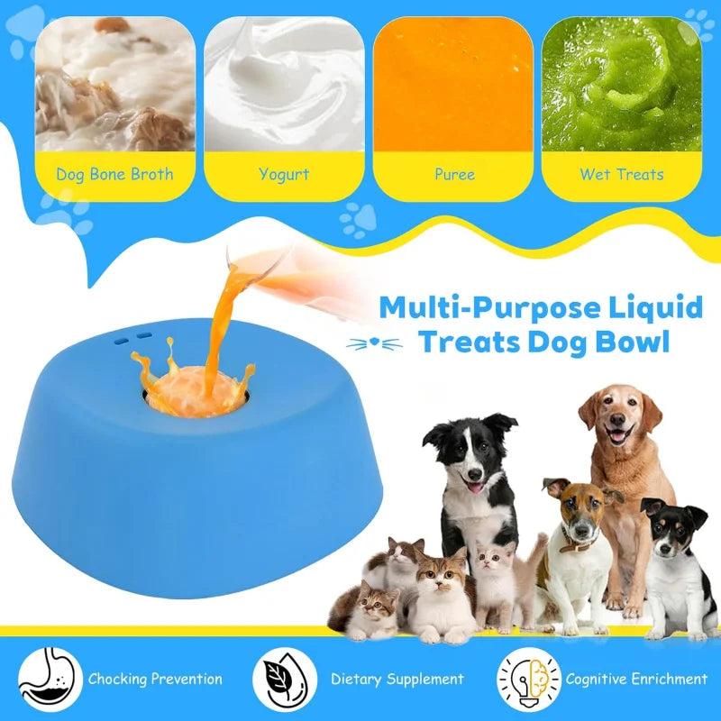 Non-Slip Pet Licking Bowl for Slow Feeding and Treats