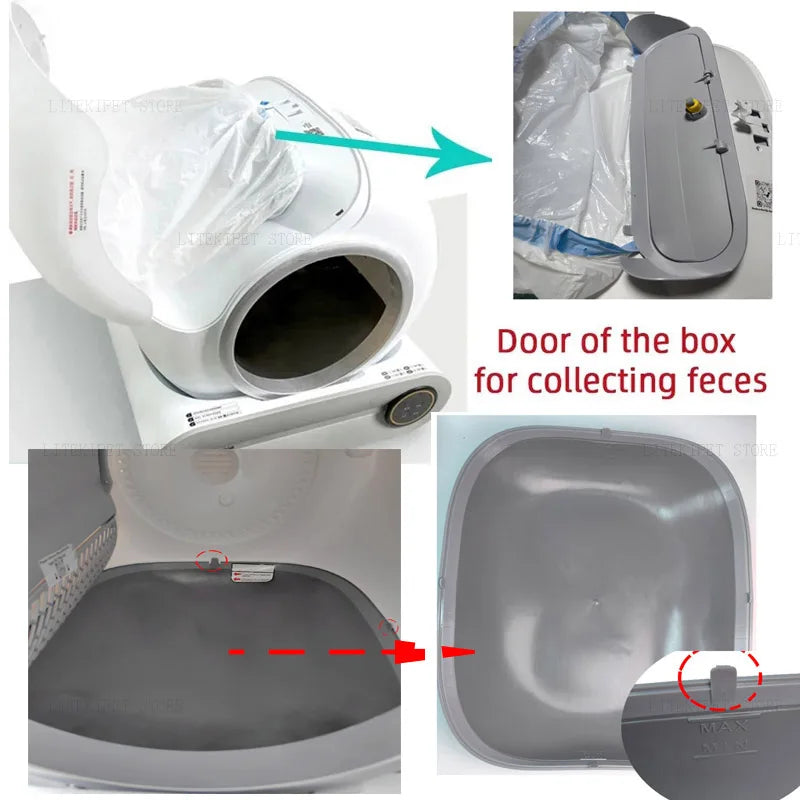 Litter Box Filter Bin Door and Bottom Bracket