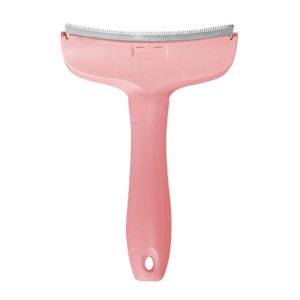 Pet Deshedding Brush with V-Tooth Comb - Gentle Undercoat Rake for Dogs & Cats