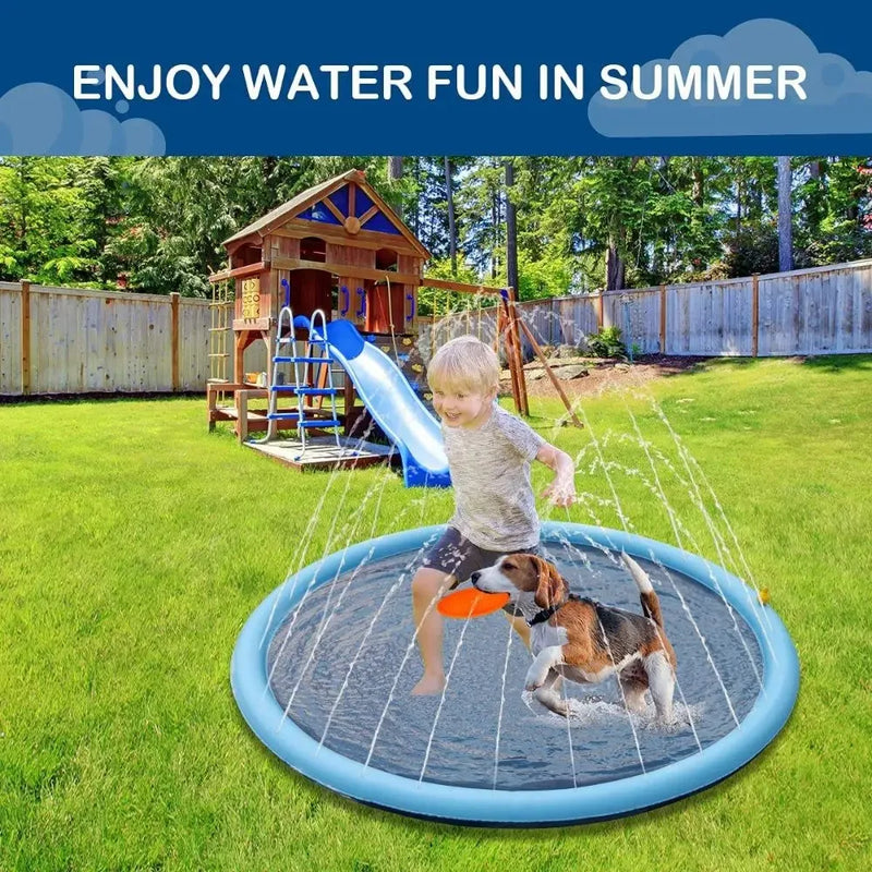 Inflatable Dog Cooling Spray Mat