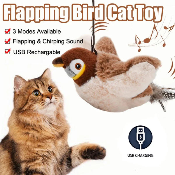 Jouet Oiseau Batifolant Interactif pour Chat avec Catnip Intégré
