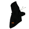 Black warm fleece dog hoodie for small and medium breeds