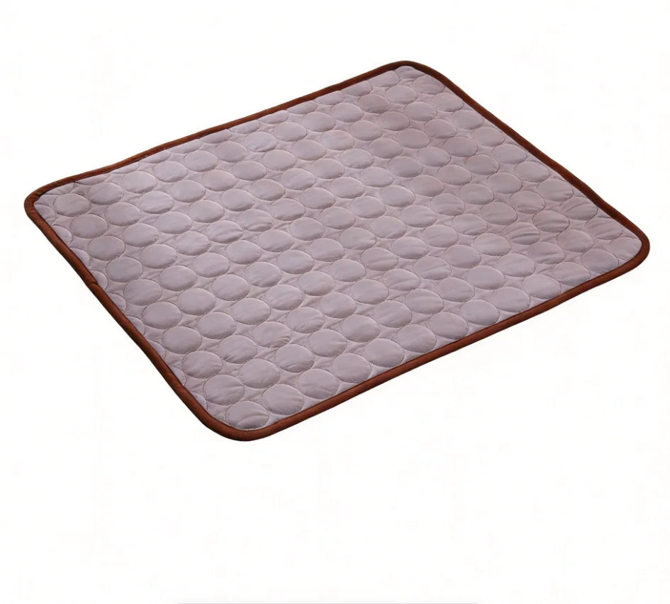 Ice Silk Cooling Pet Mat with Non-Slip Bottom