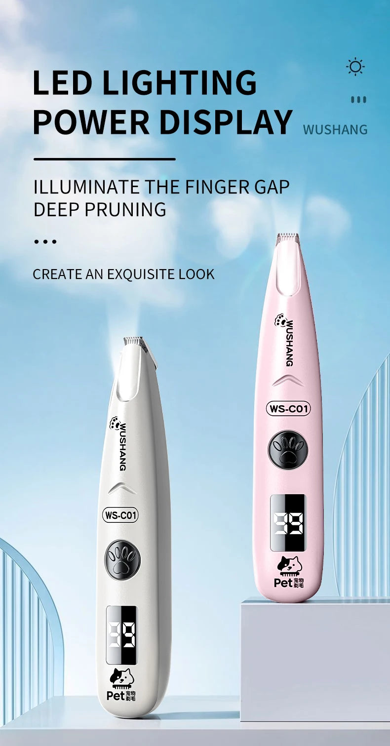 LED Pet Grooming Trimmer for Dogs and Cats