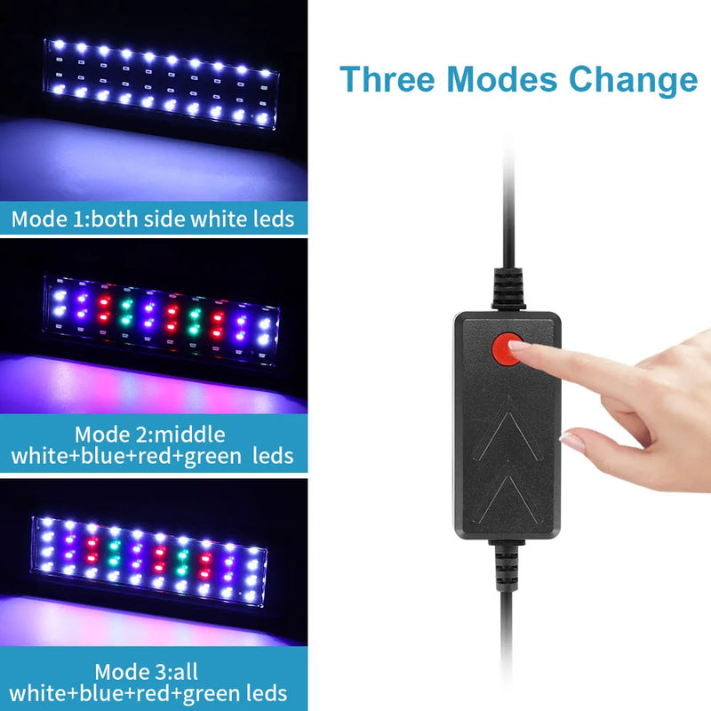 Lampe LED Réglable pour Aquarium avec Spectre RGB de Croissance des Plantes