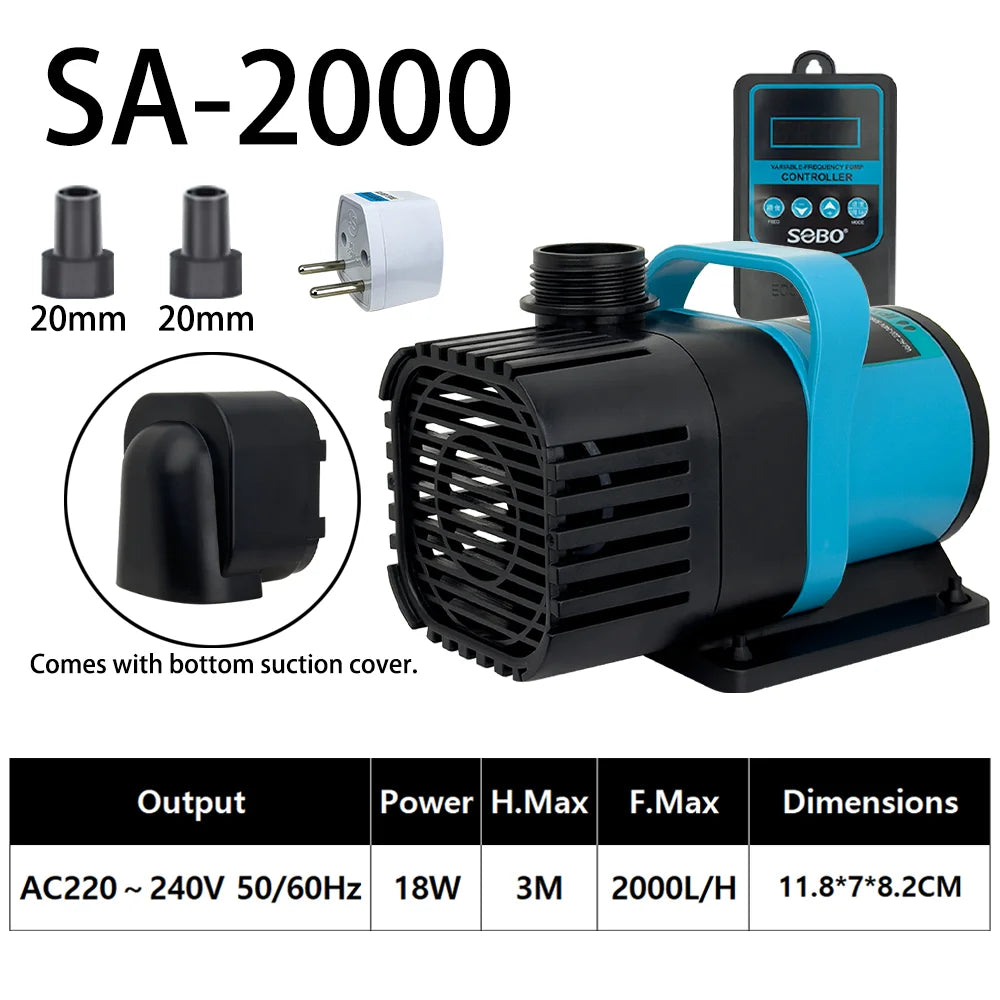 Ultra-Quiet Submersible Aquarium Water Pump with Adjustable Flow