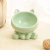 Ceramic Cat Bowl with High Feet for Pet Feeding