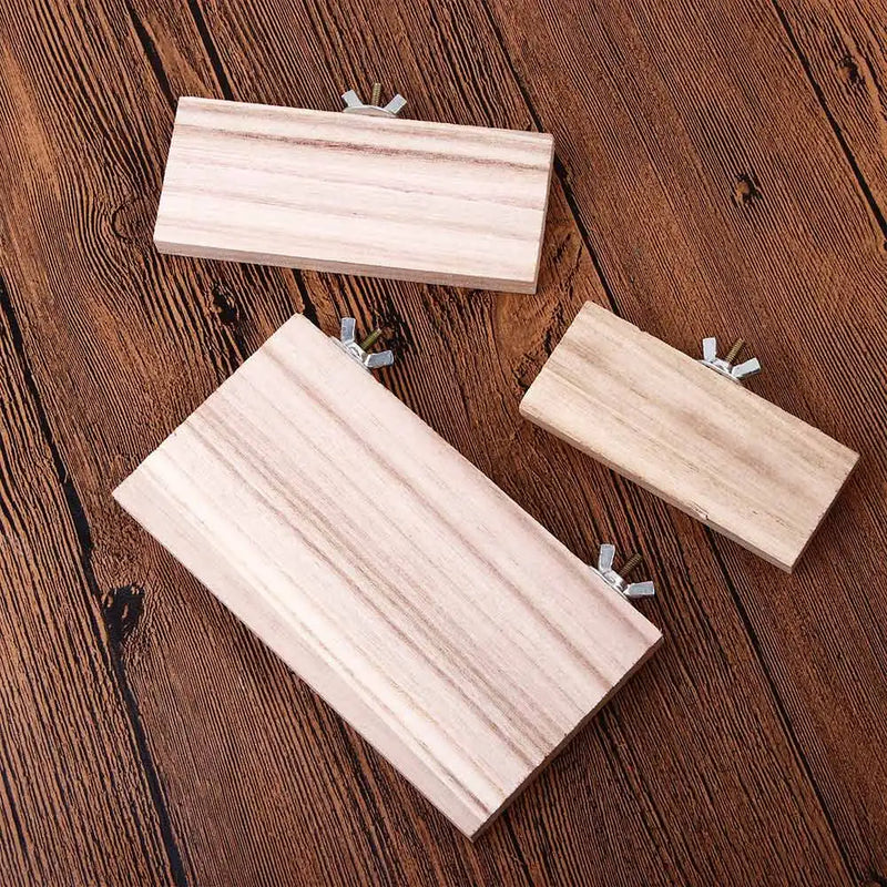 منصة خشبية للعب الطيور والحيوانات الصغيرة