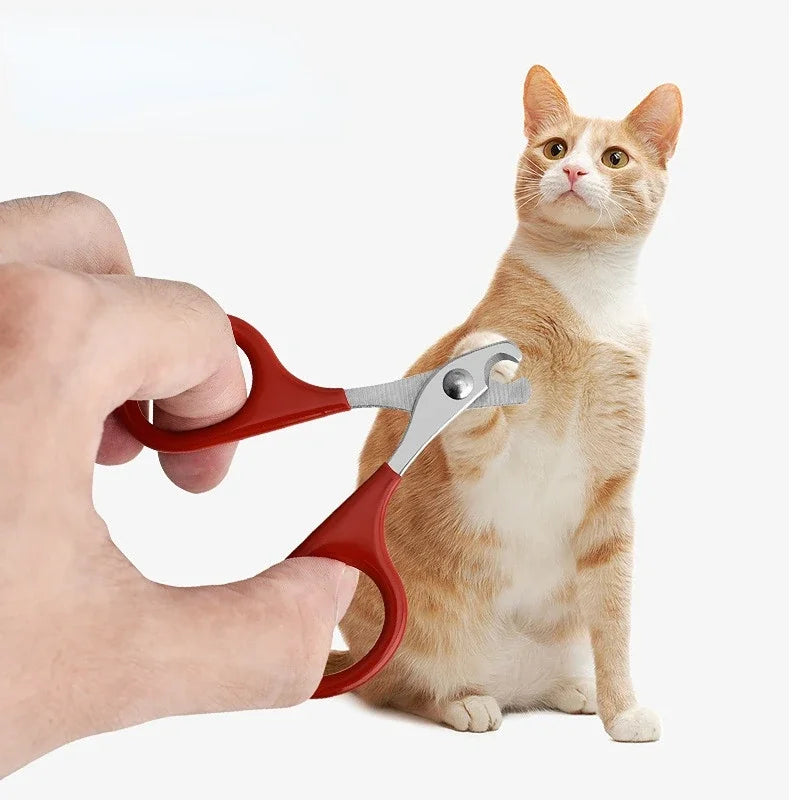 Stainless Steel Pet Nail Clippers with Non-Slip Grip