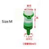 A green clip-on bird feeder and waterer set with a 1.3 cm water outlet and a 90ml capacity.