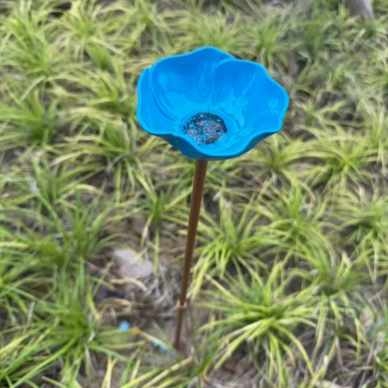 Decorative Flower Bird Feeder and Waterer for Garden