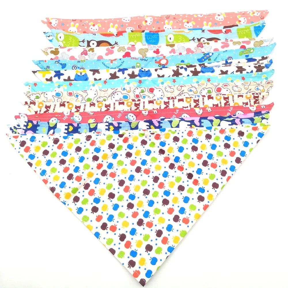 Colorful Cotton Dog Bandanas for All Breeds