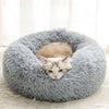 Plush Donut Pet Bed with Raised Edge