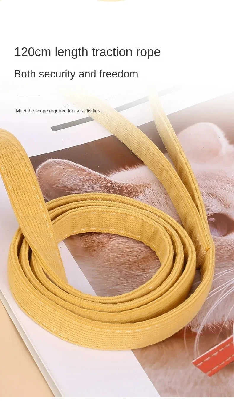 Breathable Mesh Cat & Small Dog Harness with Leash