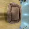 Cozy Rectangle Plush Pet Bed with Removable Cover
