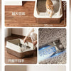 Extra-Large Stainless Steel Cat Litter Box with Splash-Proof Rim