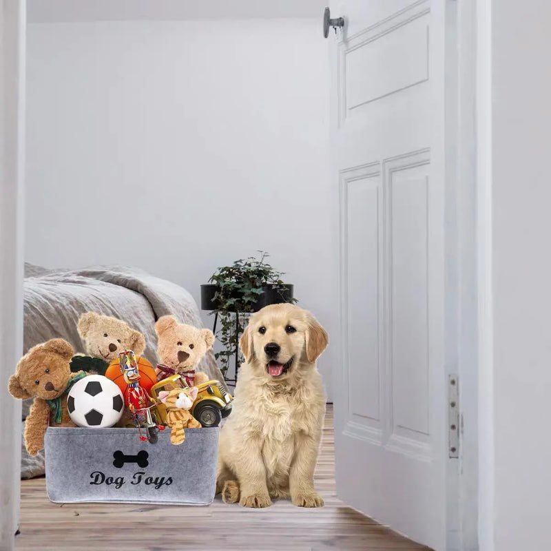 Felt Pet Toy Storage Basket