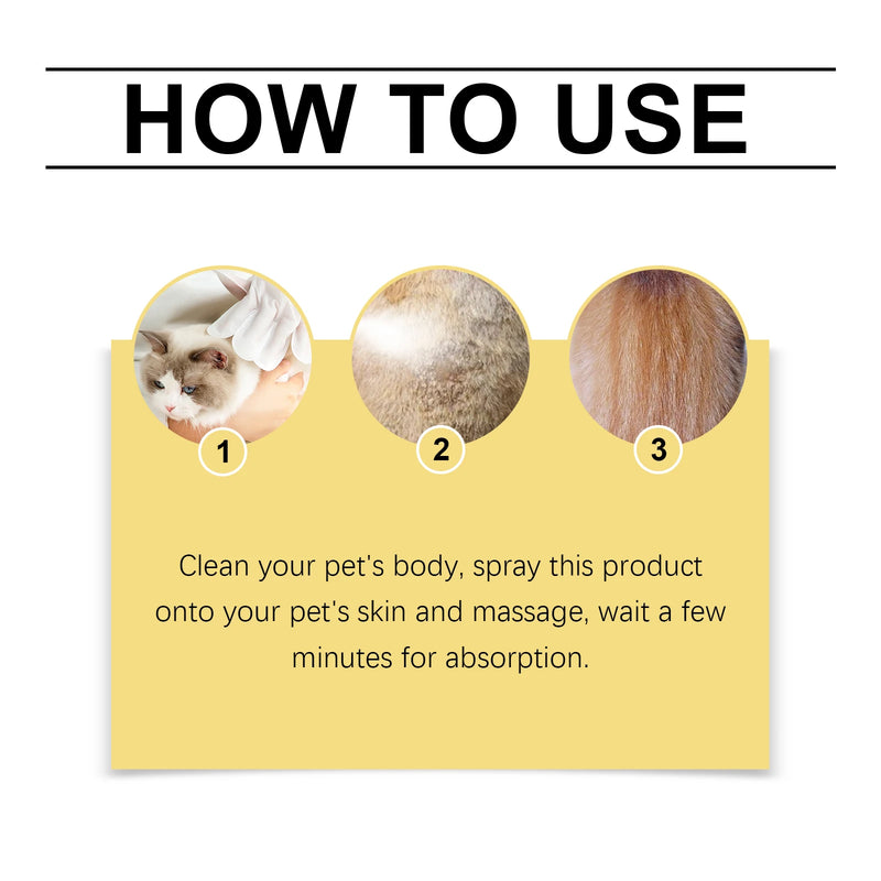 YEGBONG بخاخ عناية ببشرة الحيوانات الأليفة 50 مل للكلاب والقطط