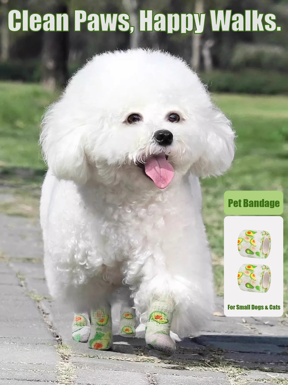 Self-Adhesive Pet Bandage Wrap for Paw Protection & Wound Care