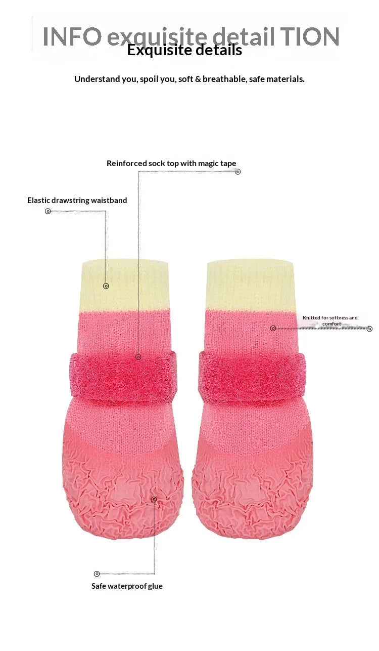 Waterproof Dog Boots with Anti-Slip Soles for Small Breeds