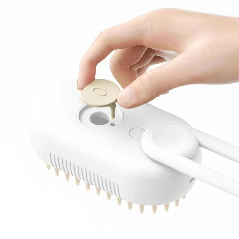 Brosse de toilettage électrique pour animaux avec fonction vapeur