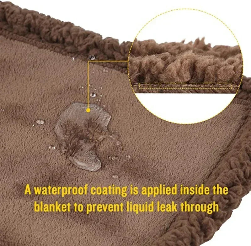 Luxury Shaggy Waterproof Blanket with Microfibre Fleece