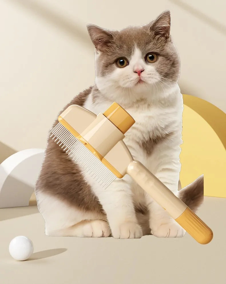 Self-Cleaning Pet Grooming Brush with Massage Pins