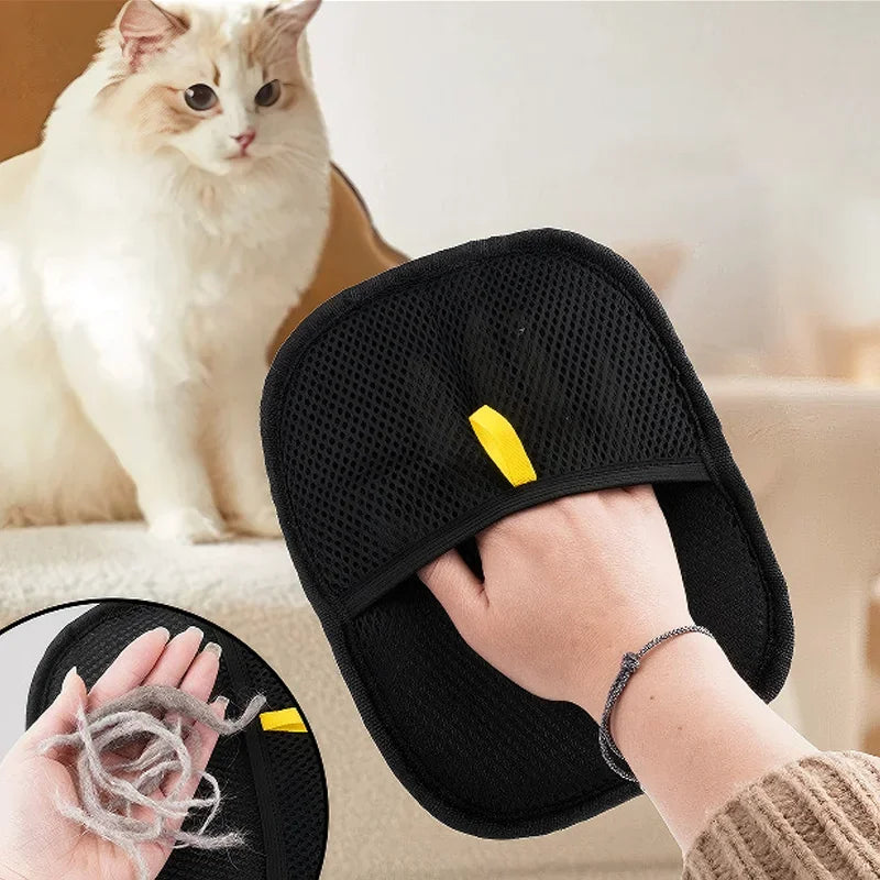 Pet Grooming Glove for Shedding Cats and Dogs