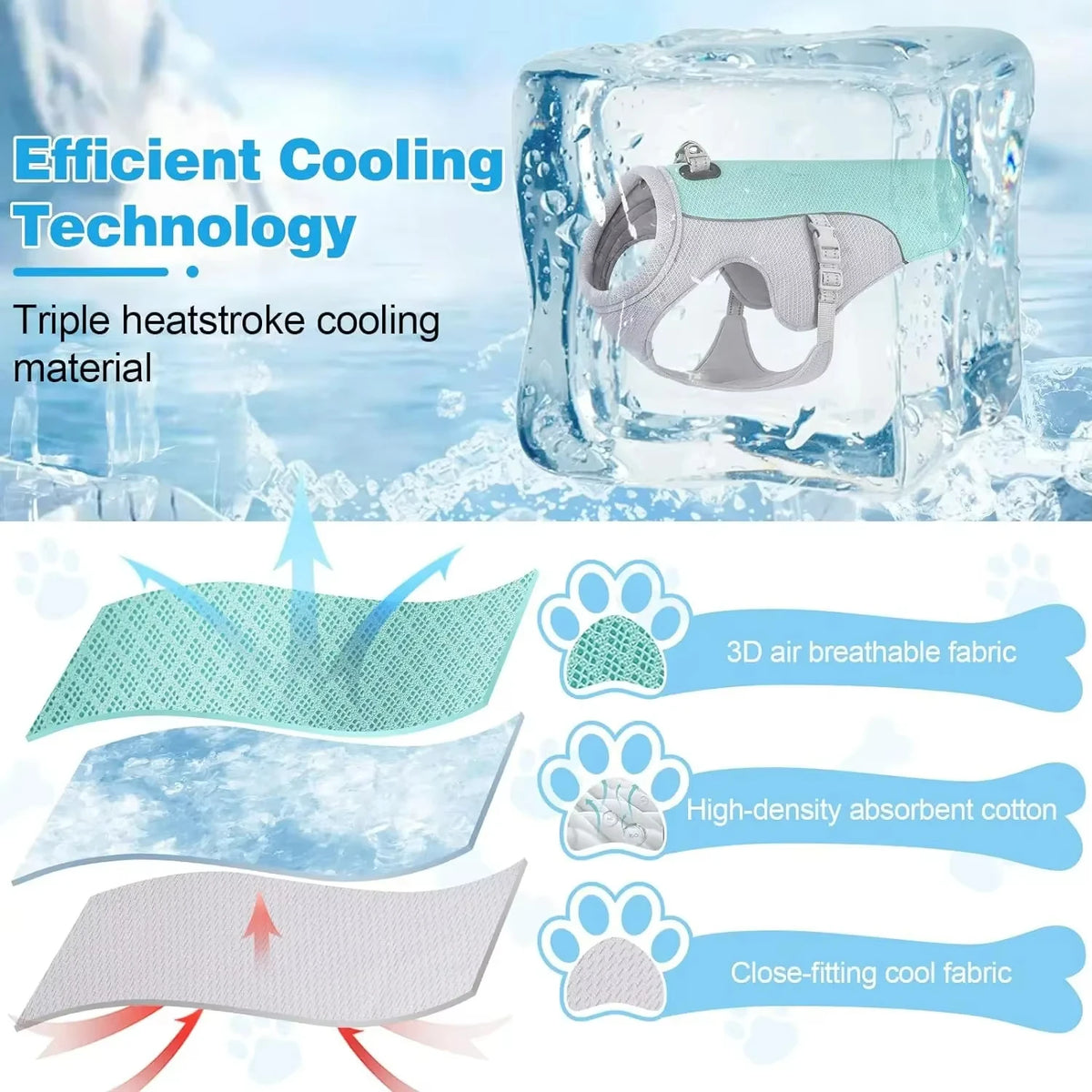 Cooling Dog Vest with Breathable Mesh