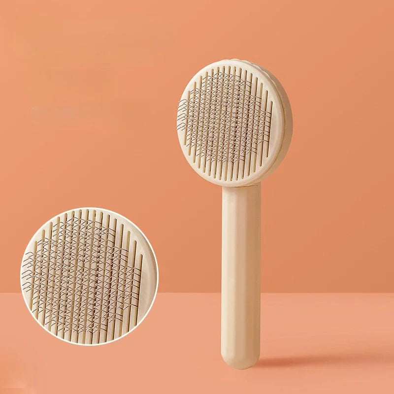 Brosse de toilettage auto-nettoyante pour animaux