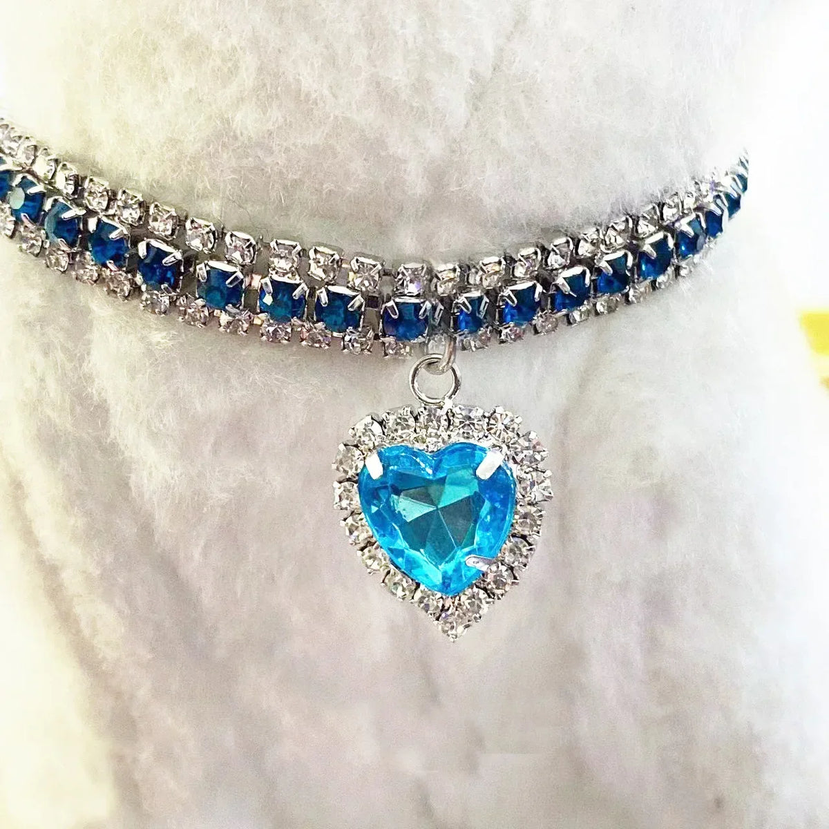 Love Water Drop Diamond Pet Necklace for Cats and Dogs