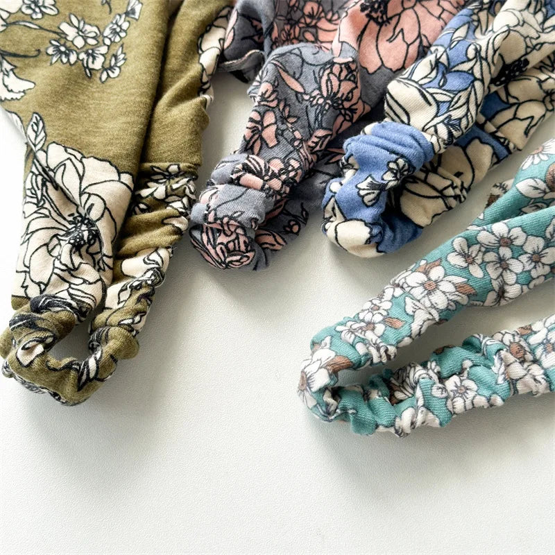 Boho Floral Print Cotton Triangle Hair Bandanas