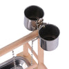 Wooden Bird Activity Center with Perch, Ladder & Swing