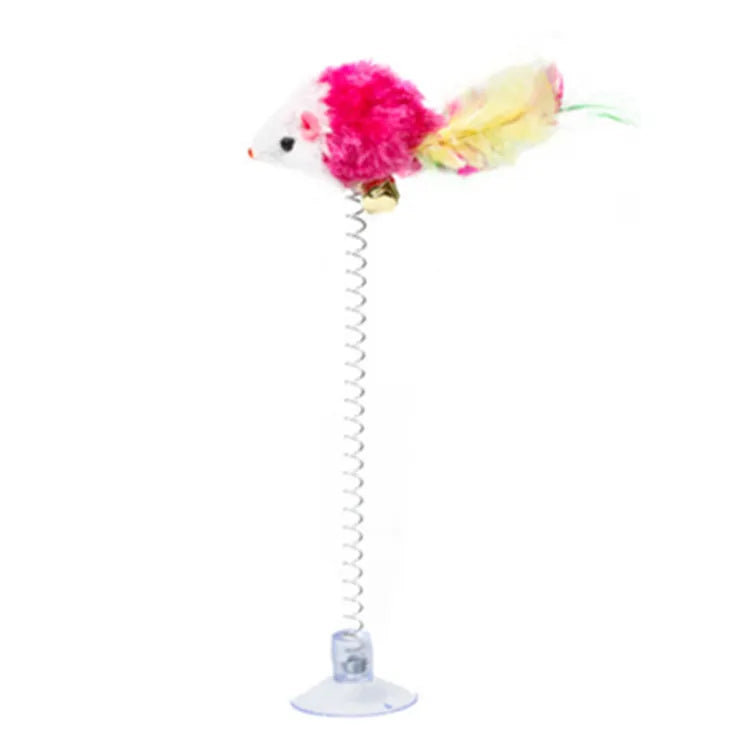 Juguete Interactivo para Gatos con Varita de Plumas y Cascabel
