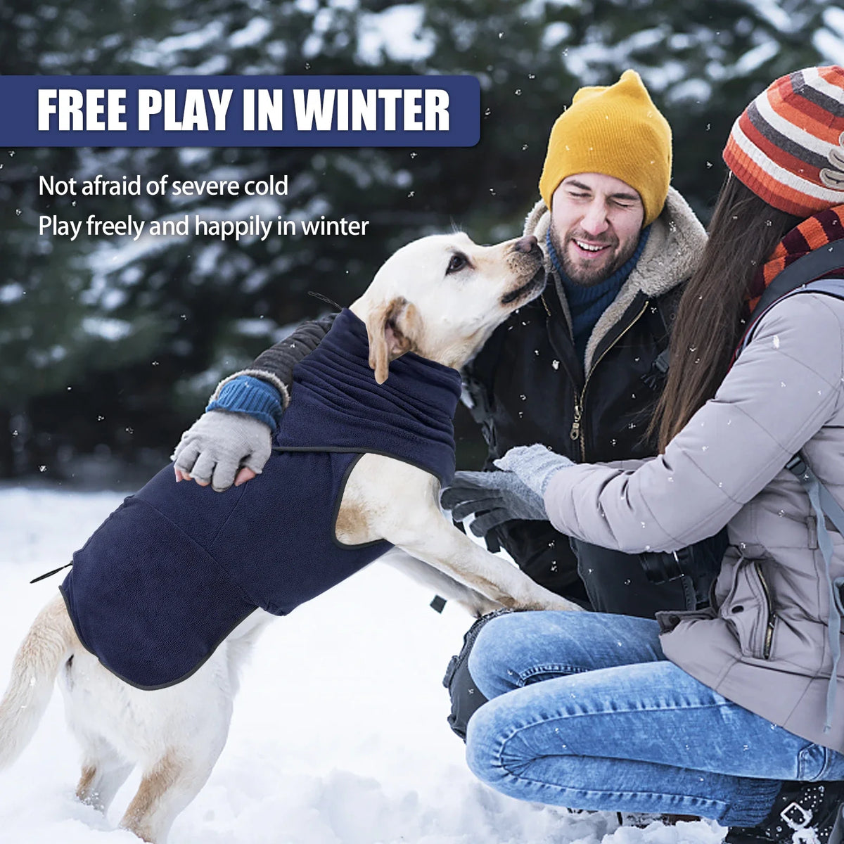 Cozy Fleece Dog Sweater with High Collar and Leg Straps