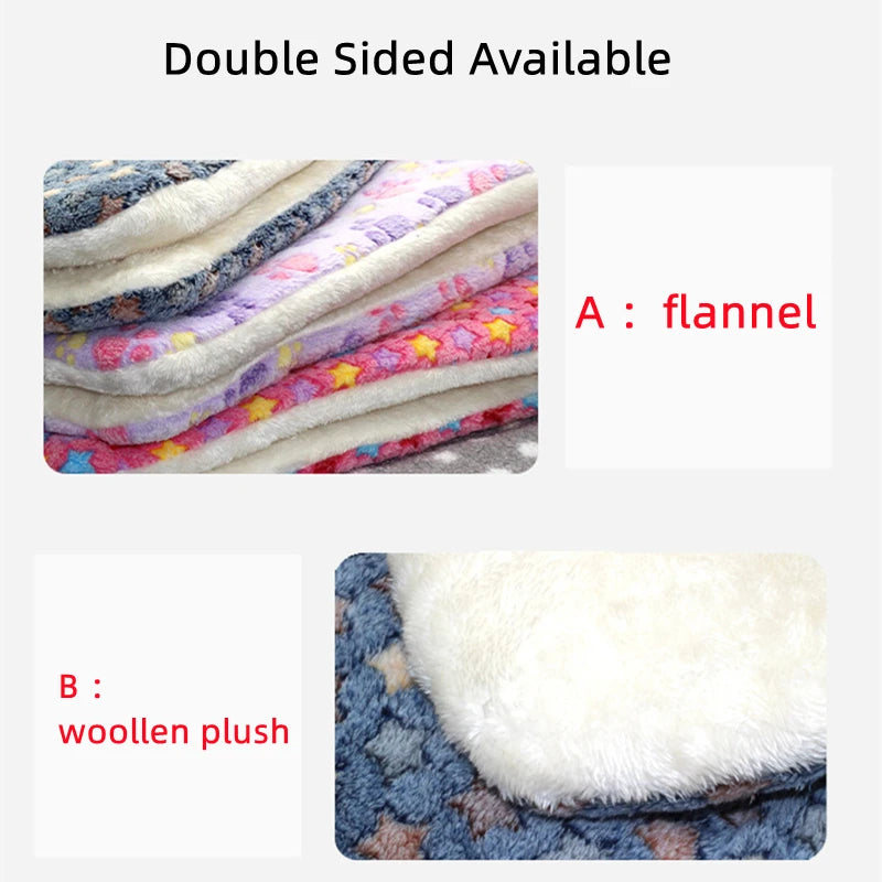 Cozy Flannel Pet Sleeping Mat for Dogs and Cats