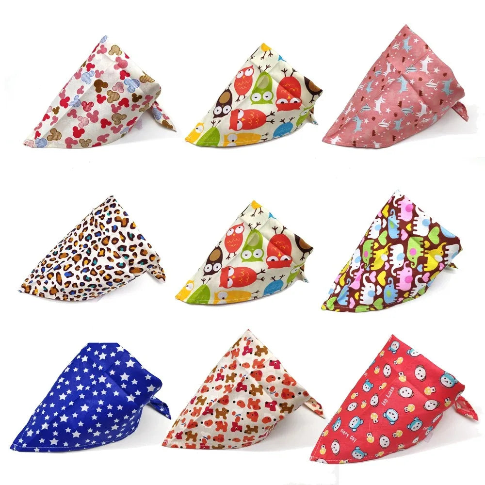Cotton Triangle Bandana for Dogs and Cats