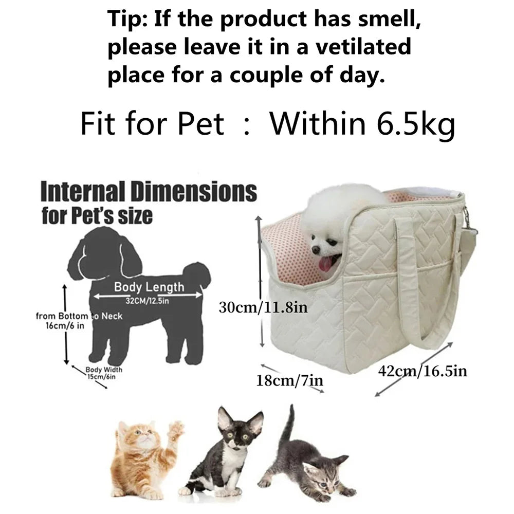 Breathable Travel Pet Carrier Bag for Small Dogs and Cats