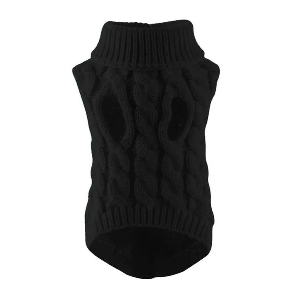 Pull gris tricoté noir pour chiot