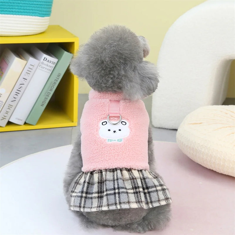 Vestido Clásico de Cuadros para Perro