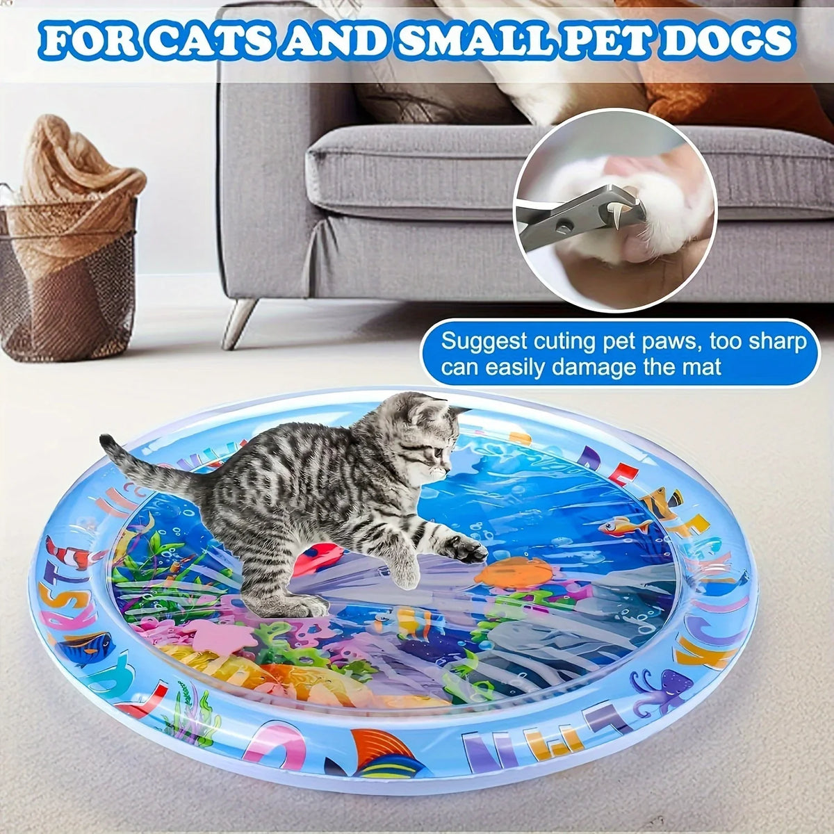 Spill-Proof Water Sensory Mat for Pets