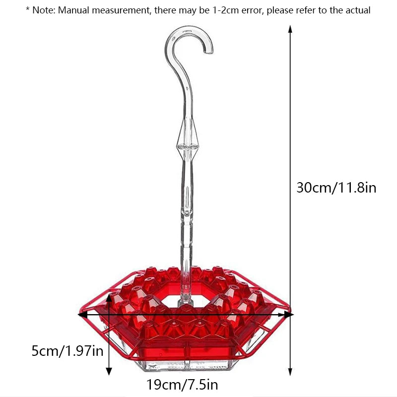 Hexagonal Hanging Bird Feeder for Garden and Patio