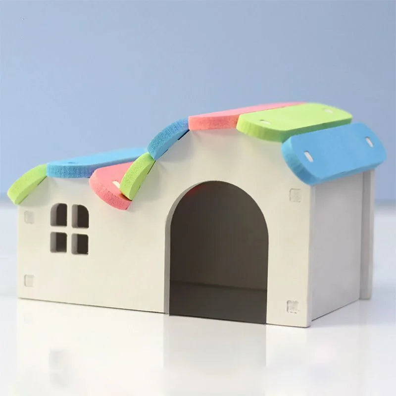 Refuge en Bois Arc-en-ciel pour Petits Animaux