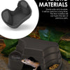 Reptile Hide Cave Decor with 2 Food Bowls