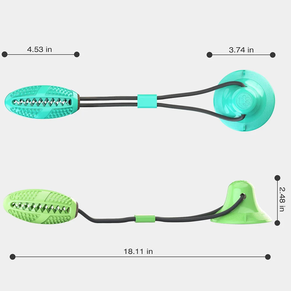 Suction Cup Interactive Dog Ball Toy with Treat Dispenser