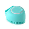 Silicone Pet Bath Massage Brush with Foam Dispenser