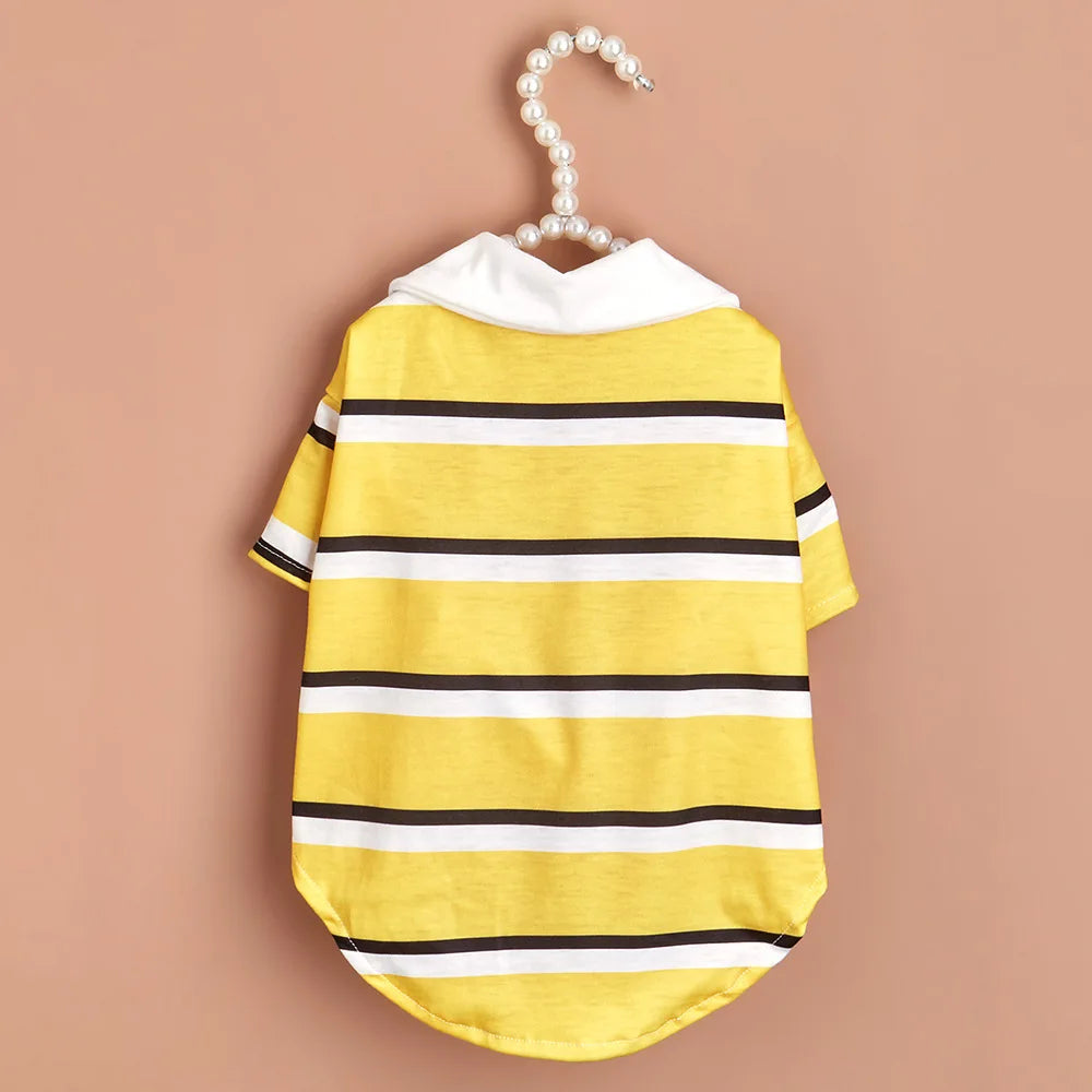 Classic Stripe Polo Shirt for Small Dogs